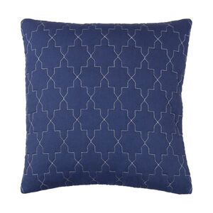 Reda 18 X 18 inch Navy and Silver Throw Pillow