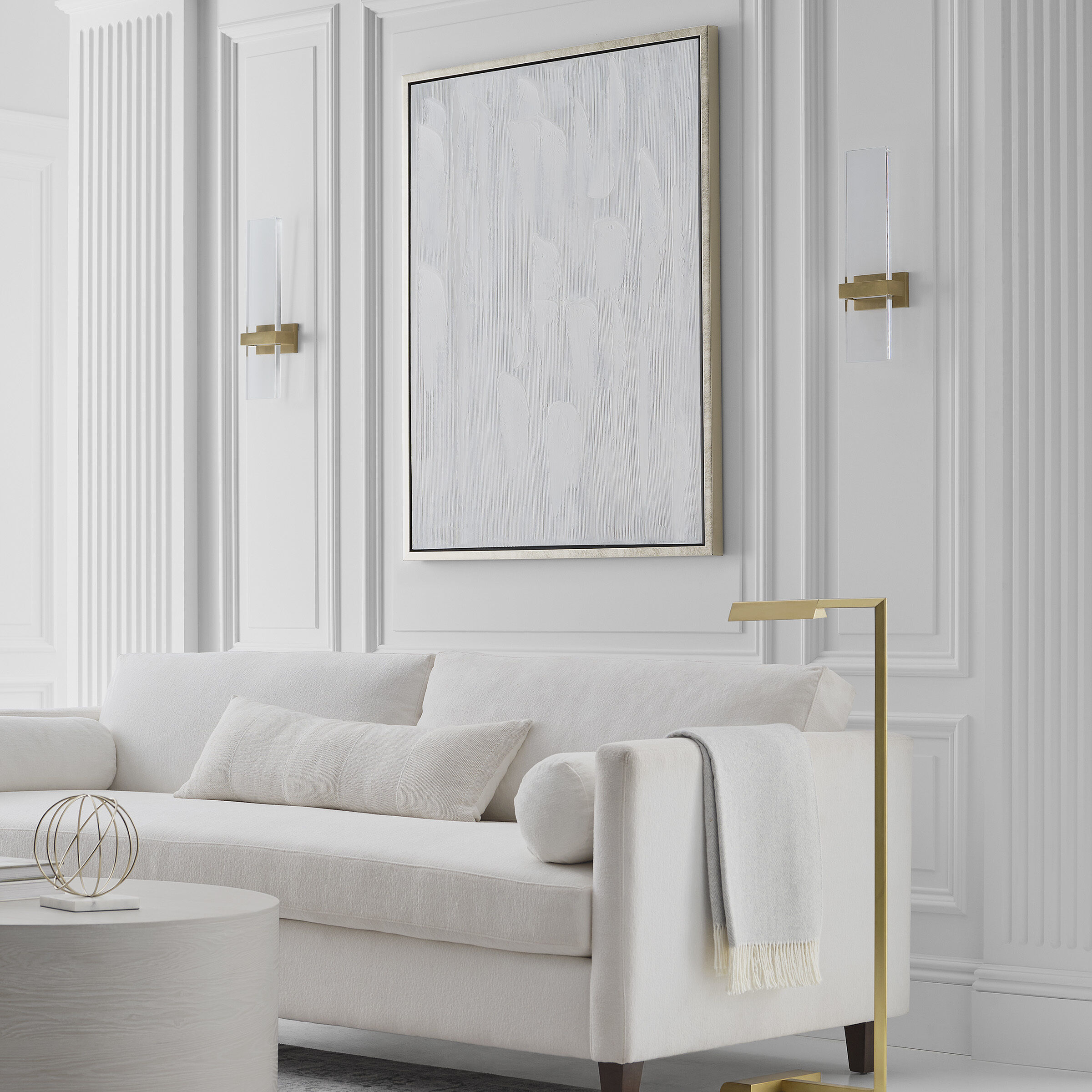 Sean Lavin Flyta LED 3.3 inch Natural Brass ADA Wall Sconce Wall Light in Clear Glass