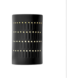 Ambiance Cactus Cylinder LED 5.75 inch Gloss Black Wall Sconce Wall Light, Small