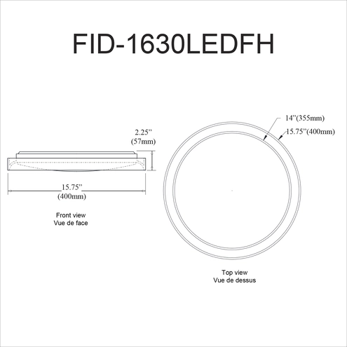Frida Light Frida LED 15.75 inch Matte White Flush Mount Ceiling Light