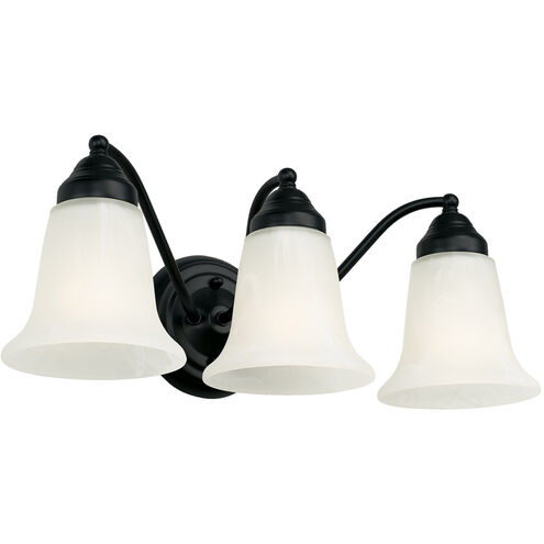Brady 3 Light 19 inch Matte Black Vanity Light Wall Light