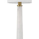 Munroe 31.75 inch 60 watt White and Antique Brass Table Lamp Portable Light
