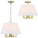 Westwood 5 Light 16 inch Vibrant Gold Semi Flush Ceiling Light