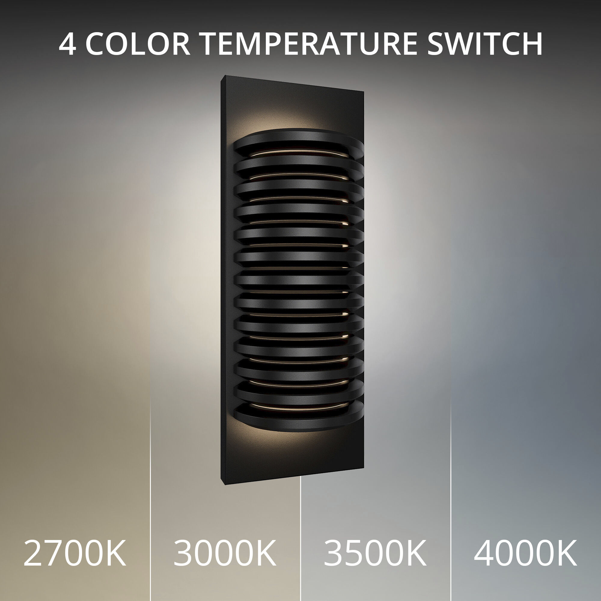 Loome LED 16 inch Black Outdoor Wall Light, dweLED