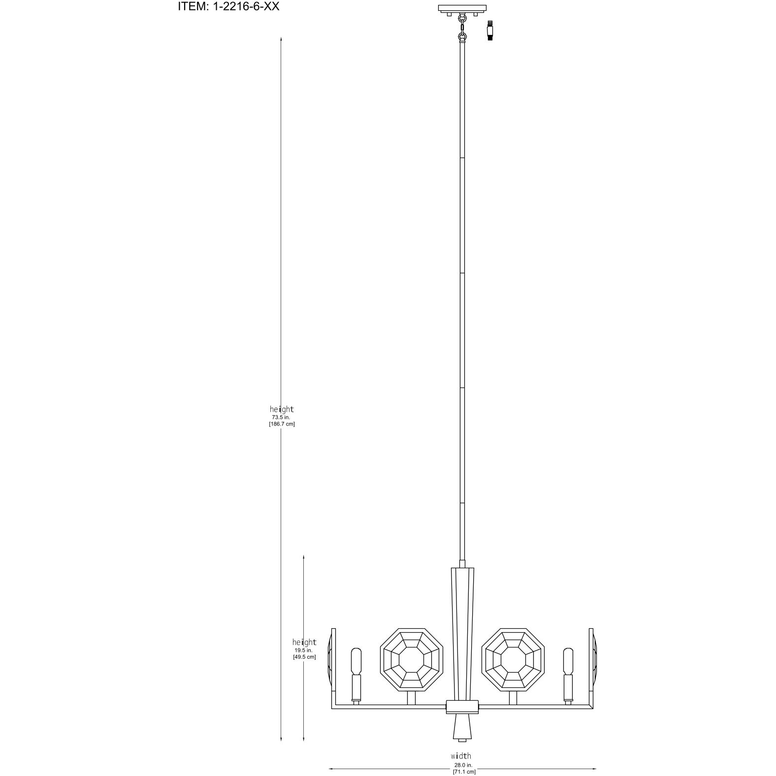 Leighton 6 Light 28 inch Warm Brass Chandelier Ceiling Light