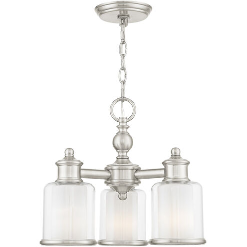 Middlebush 3 Light 16 inch Brushed Nickel Convertible Mini Chandelier/Ceiling Mount Ceiling Light