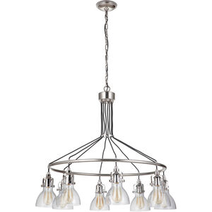 State House 8 Light 37.44 inch Polished Nickel Chandelier Ceiling Light