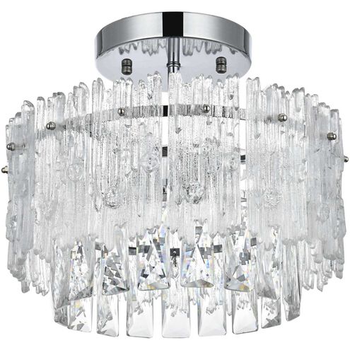 Emilia 3 Light 12 inch Chrome Flush Mount Ceiling Light