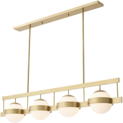 Biba 4 Light 55.12 inch Antique Brass Chandelier Ceiling Light
