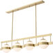 Biba 4 Light 55.12 inch Antique Brass Chandelier Ceiling Light