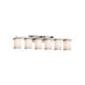 Textile 45.25 inch Brushed Nickel Bath Bar Wall Light