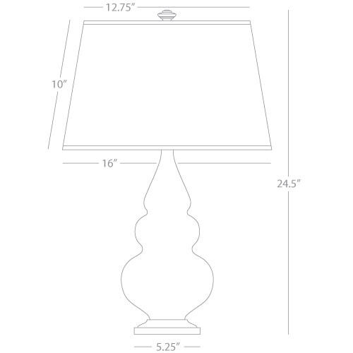 Small Triple Gourd 24.38 inch 150.00 watt Sunset Yellow Accent Lamp Portable Light in Deep Patina Bronze
