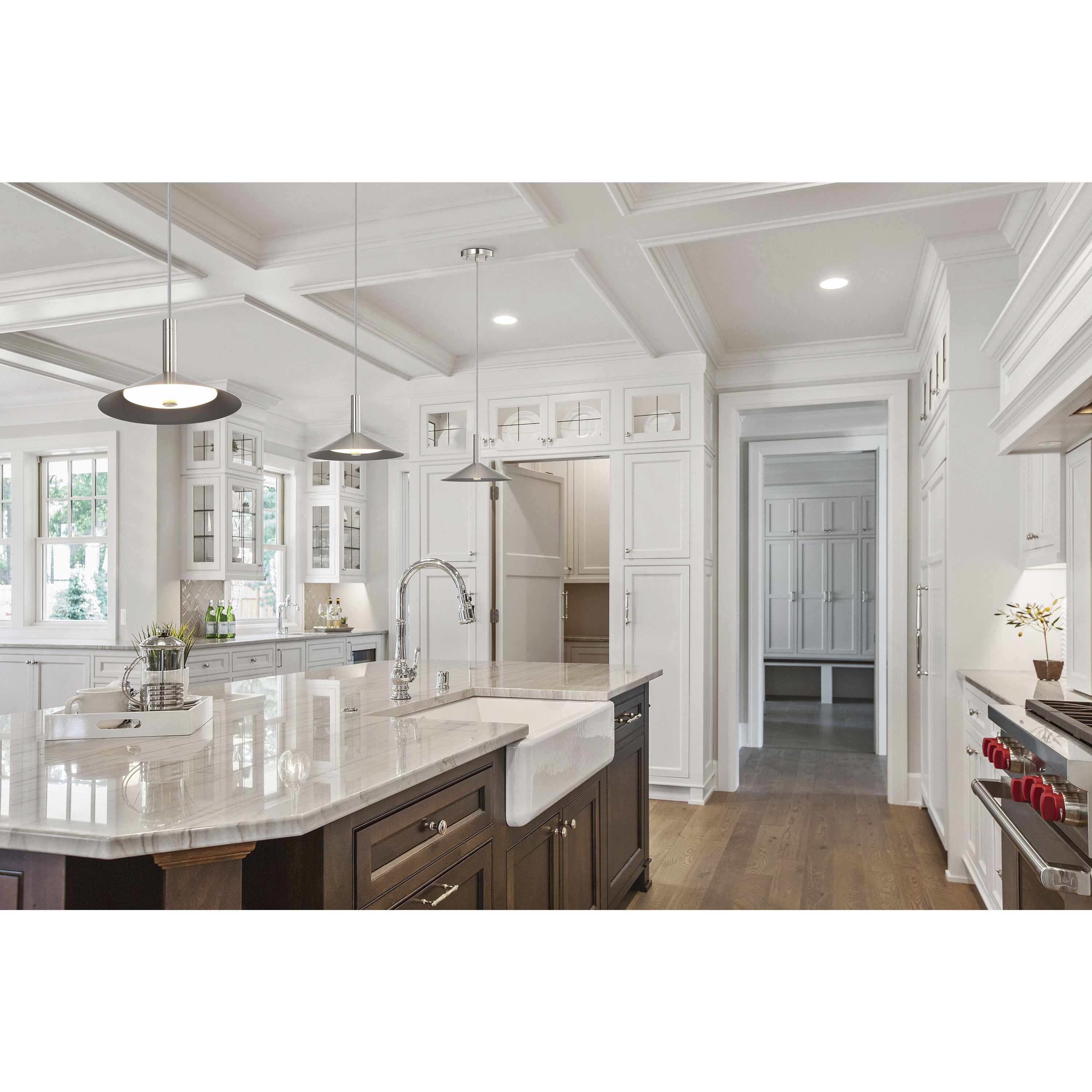 Corrine LED 9.88 inch Brushed Nickel Pendant Ceiling Light