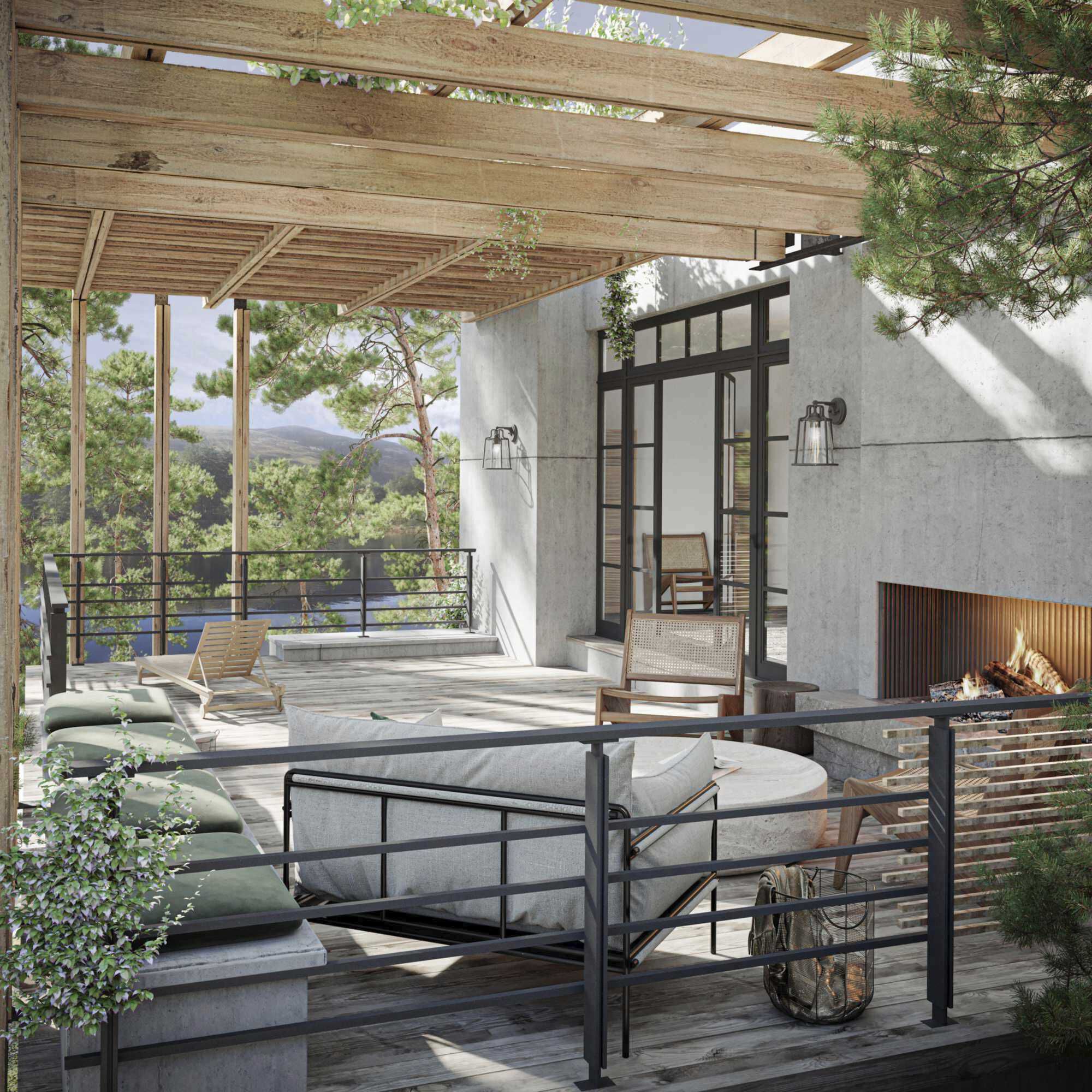 Benton Harbor 1 Light 13 inch Textured Black Outdoor Wall Lantern, with DURASHIELD, Large