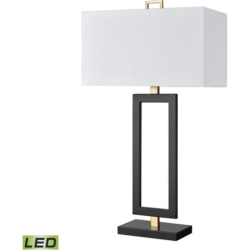 Composure 29 inch 9.00 watt Matte Black with Aged Brass Table Lamp Portable Light