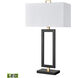 Composure 29 inch 9.00 watt Matte Black with Aged Brass Table Lamp Portable Light
