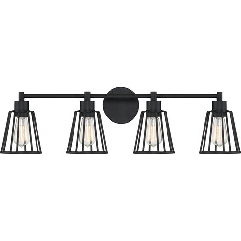 Atticus 4 Light 32 inch Earth Black Vanity Light Wall Light