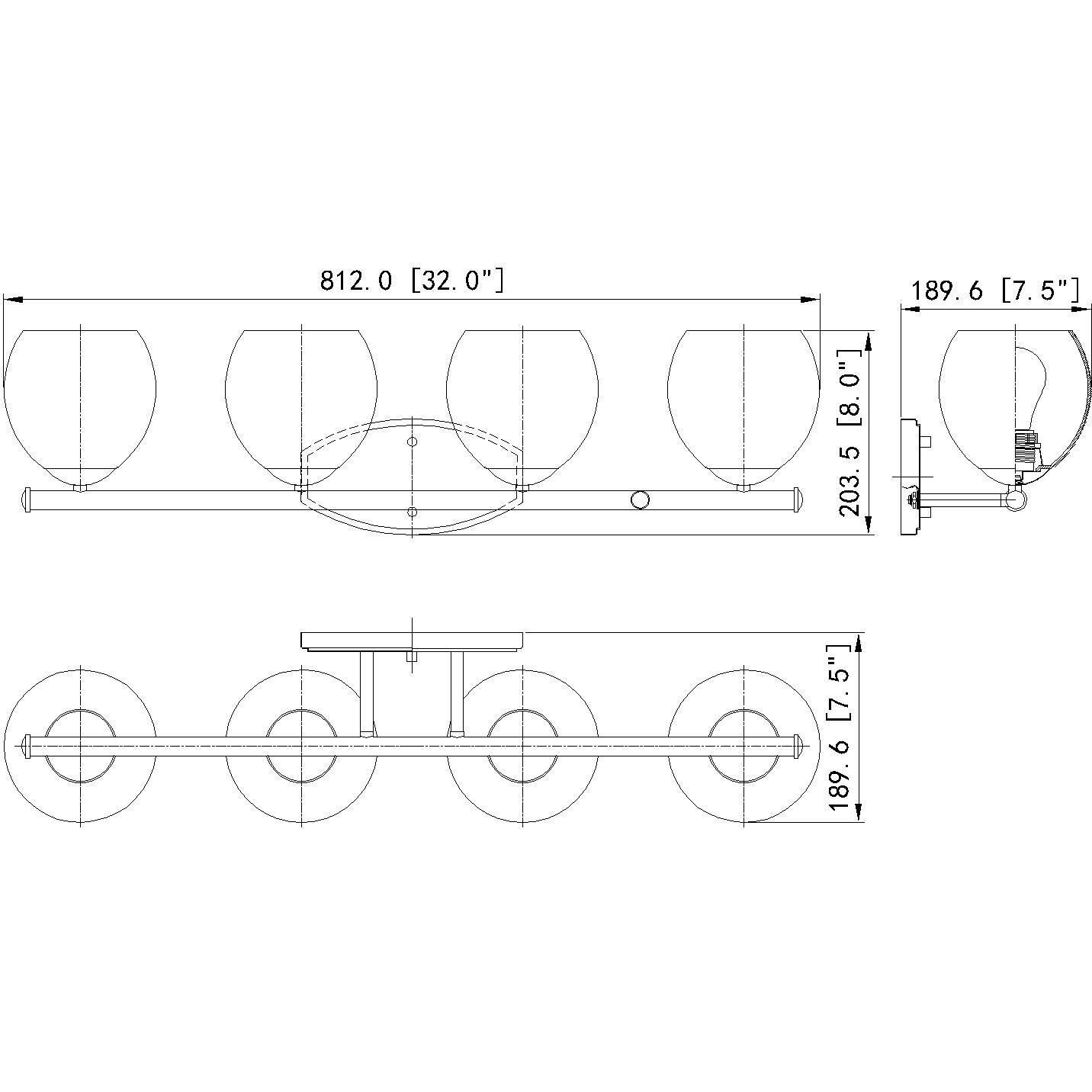 Colette Vanity Wall Light in Modern Gold