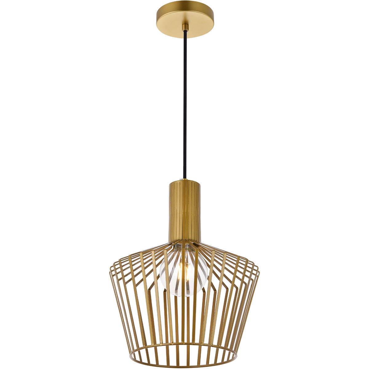Ronnie 1 Light 12 inch Brass Pendant Ceiling Light