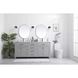Lewis 72 X 22 X 34 inch Grey Vanity Sink Set