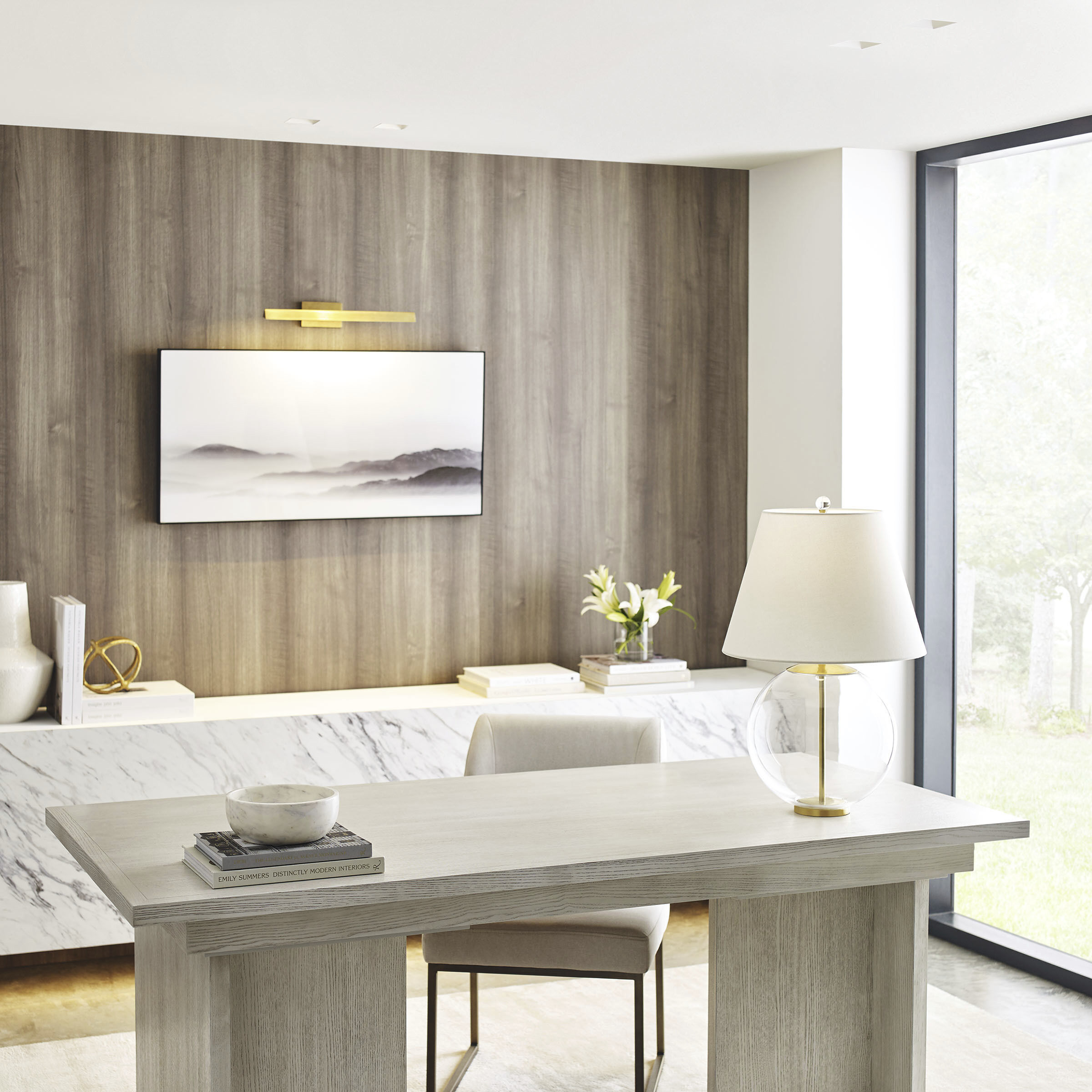 AERIN Morton 24.5 inch 100.00 watt Clear Glass Table Lamp Portable Light