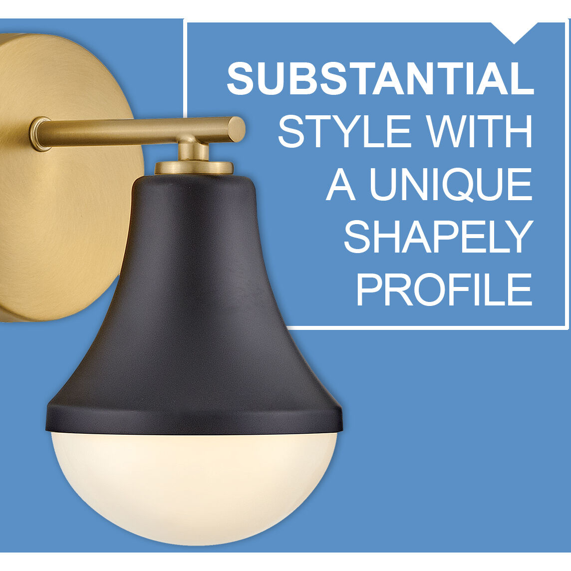 Haddie LED 24 inch Black Bath Light Wall Light