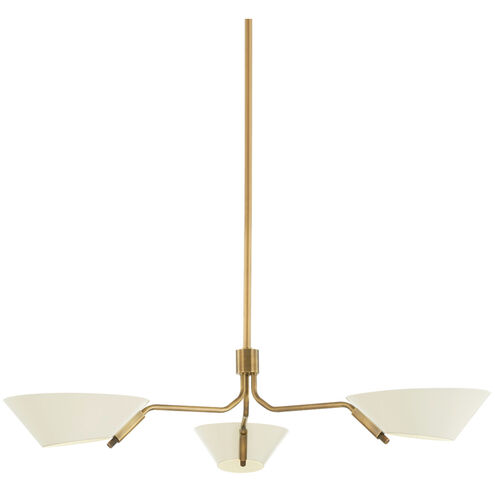 Sacramento 3 Light 43 inch Patina Brass/Soft Sand Chandelier Ceiling Light