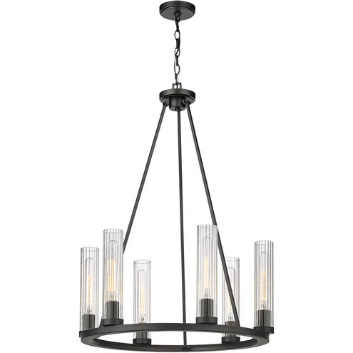 Beau 6 Light 26 inch Bronze Chandelier Ceiling Light