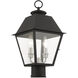 Mansfield 2 Light 17 inch Black Outdoor Post Top Lantern