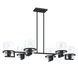 Halo 6 Light 41 inch Black Oval Chandelier Ceiling Light