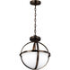 Alturas LED 14 inch Brushed Oil Rubbed Bronze Convertible Semi-Flush Pendant Ceiling Light