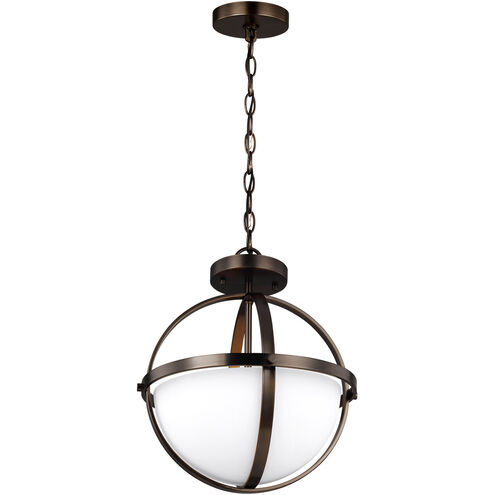 Alturas LED 14 inch Brushed Oil Rubbed Bronze Convertible Semi-Flush Pendant Ceiling Light
