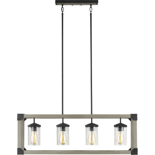 Dunning 4 Light 36 inch Driftwood Gray Linear Chandelier Ceiling Light