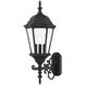 Hamilton 3 Light 25 inch Textured Black Outdoor  Wall Lantern