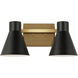 Towner 2 Light 15.75 inch Satin Brass Wall Bath Fixture Wall Light