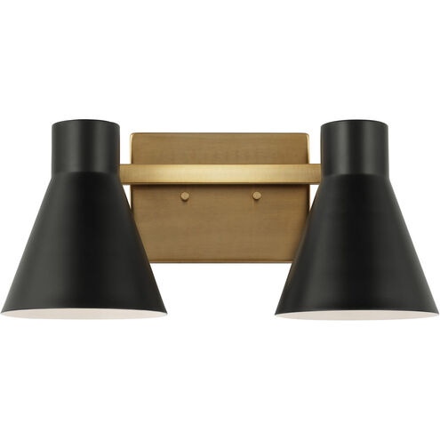 Towner 2 Light 15.75 inch Satin Brass Wall Bath Fixture Wall Light