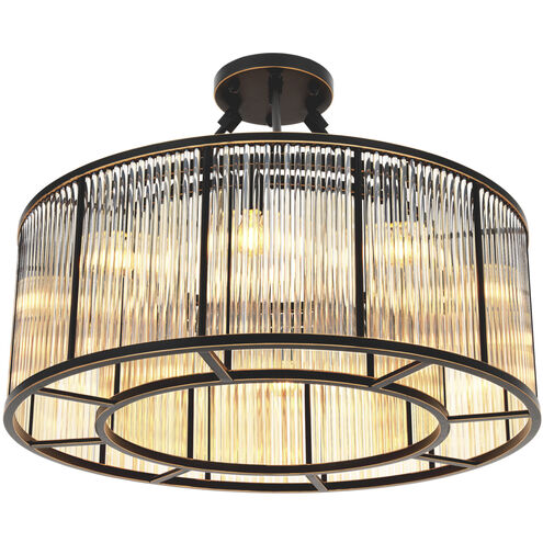 Bernardi 10 Light 31.5 inch Bronze Highlight Flush Mount Ceiling Light, Large