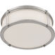 Merick LED 14.75 inch Brushed Nickel Flush Mount Ceiling Light