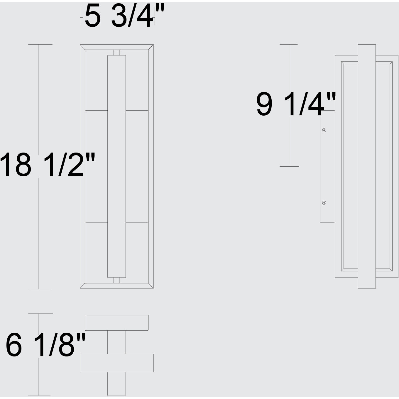 In & Out LED 18.5 inch Sand Black Outdoor Wall Sconce