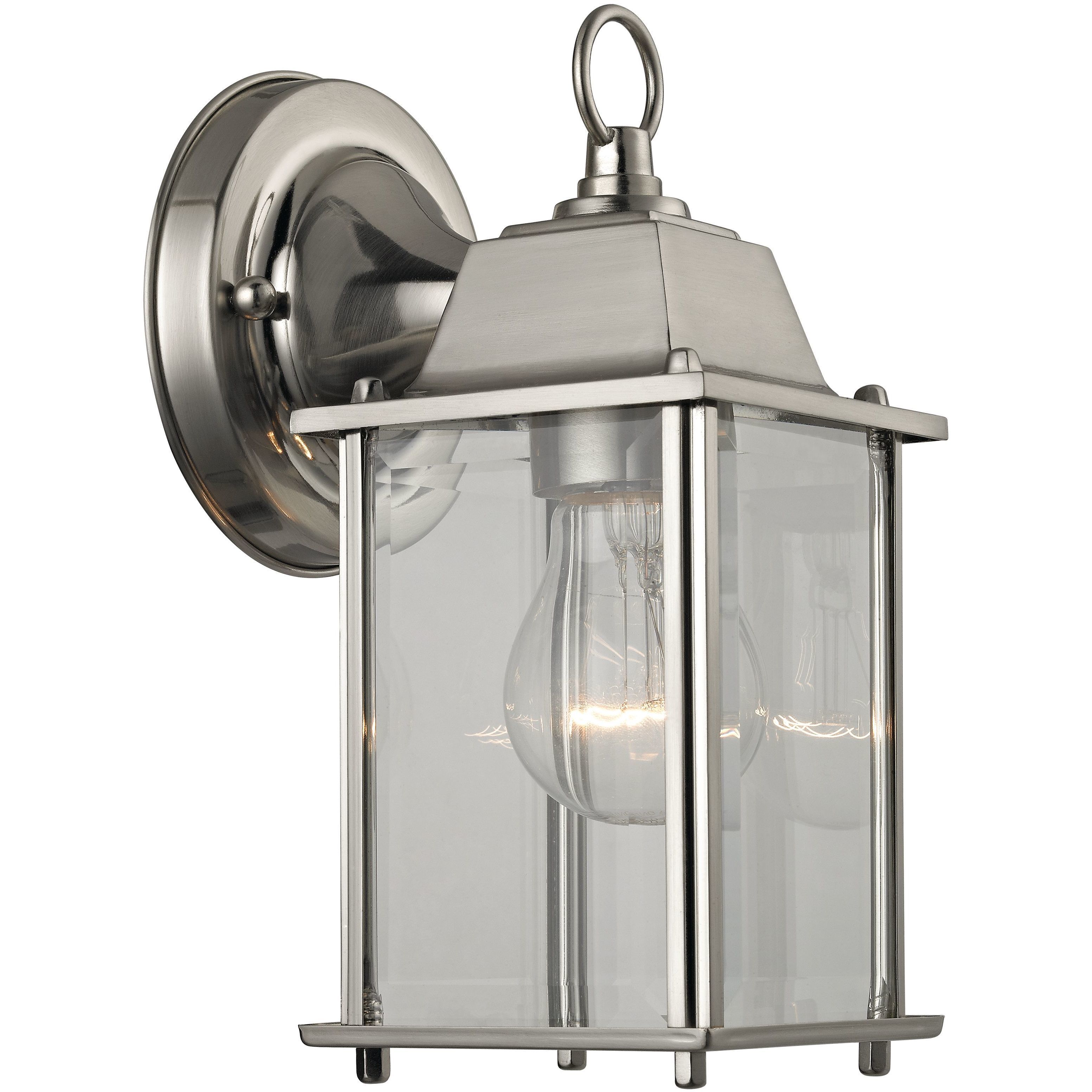 Cotswold 1 Light 9 inch Brushed Nickel Outdoor Sconce