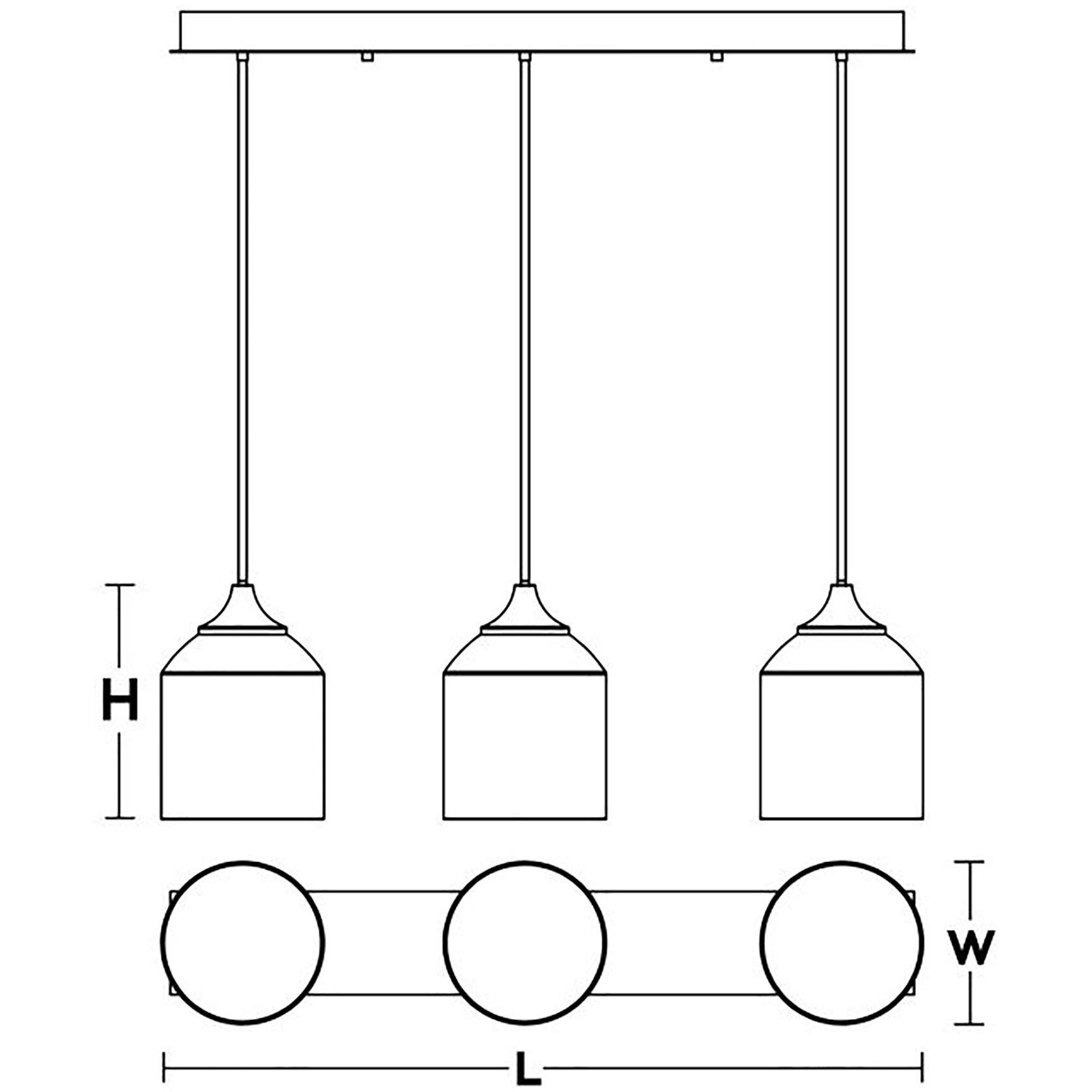 William 3 Light 7.87 inch Satin Nickel Linear Pendant Ceiling Light