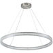 Chevron LED 39.37 inch Brushed Nickel Pendant Ceiling Light