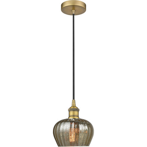 Edison Fenton 1 Light 7 inch Brushed Brass Mini Pendant Ceiling Light