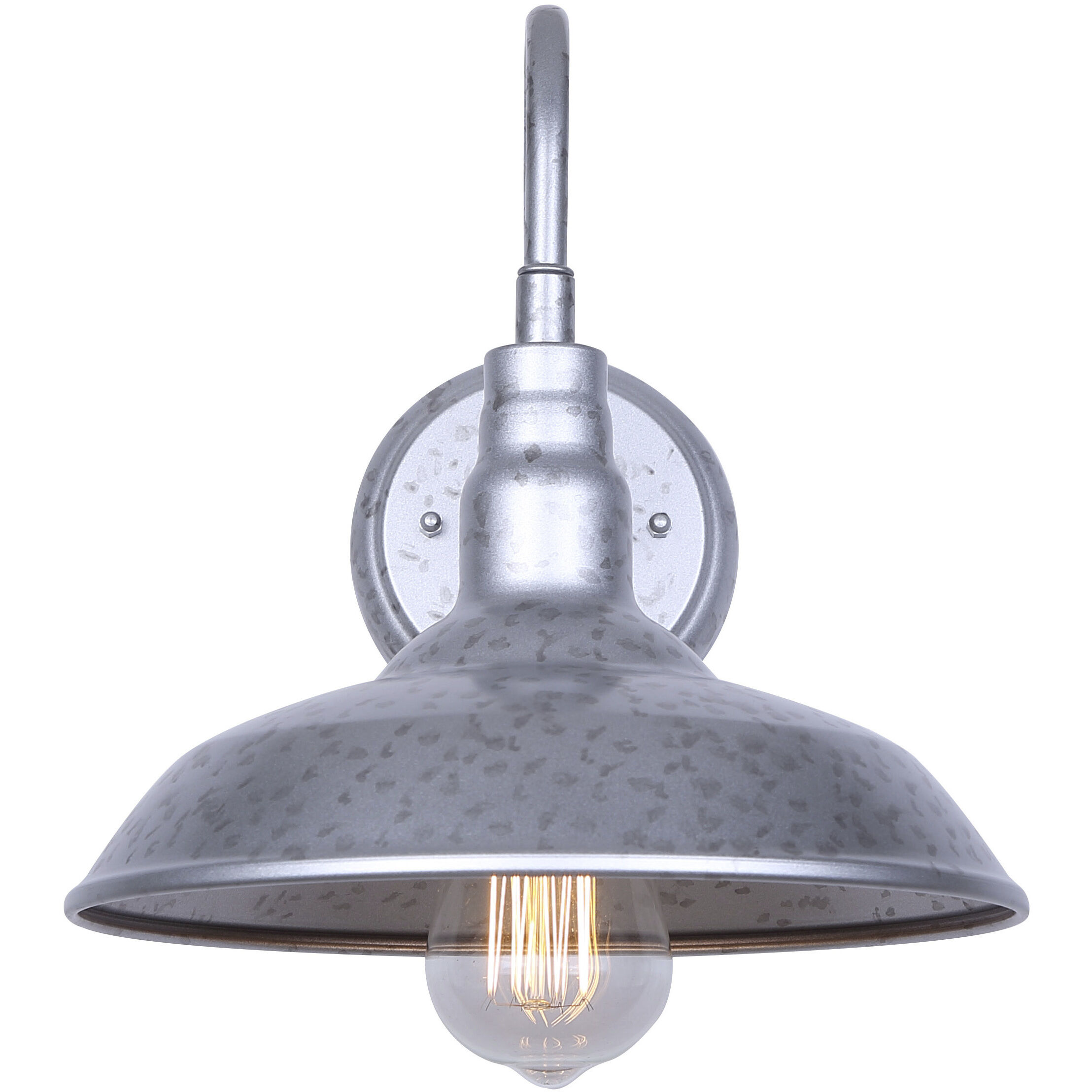 Desi 1 Light 10 inch Distressed Galvanized Outdoor Wall Lantern