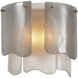 Asinara 2 Light 15.35 inch Antique Brass and Smoke Glass Wall Lamp Wall Light