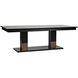 Ravenko 90 X 44.5 inch Hand Rubbed Black with Brass Dining Table