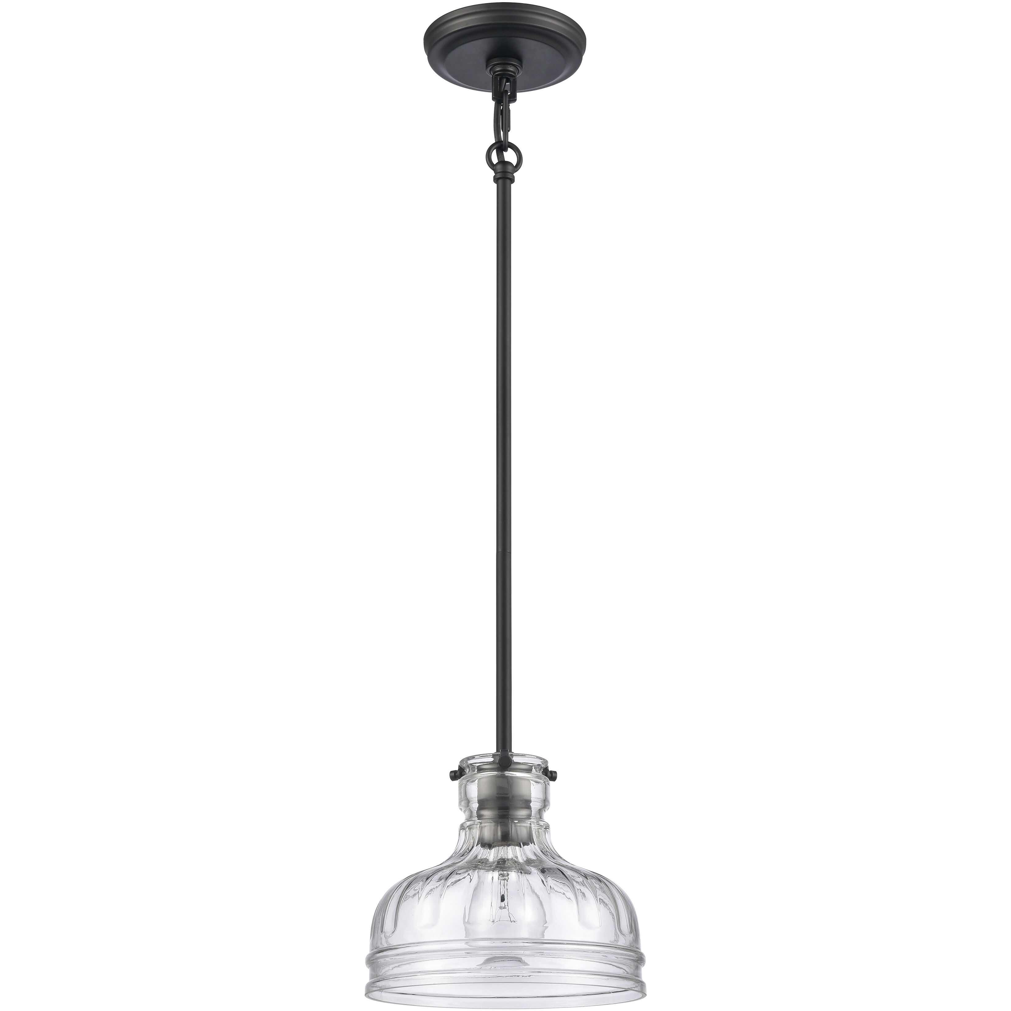 Orinoco 1 Light 8 inch Matte Black Mini Pendant Ceiling Light