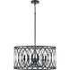 Arelyn 6 Light 23 inch Matte Black Indoor Pendant Ceiling Light
