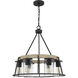 Brockton 6 Light 24.5 inch Grey Ash Chandelier Ceiling Light, Outdoor