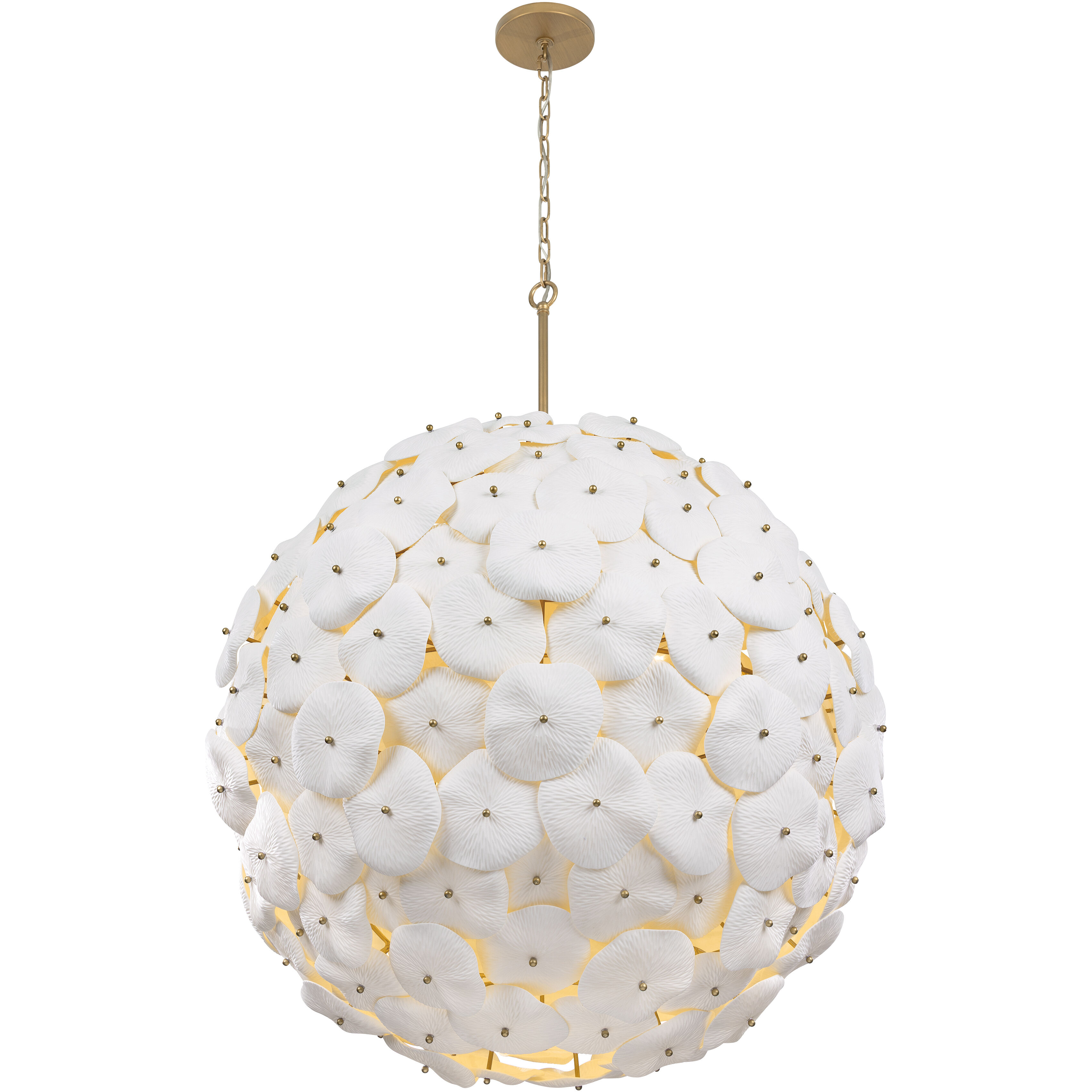 Coastlyn 9 Light 36.75 inch Legacy Brass Pendant Ceiling Light